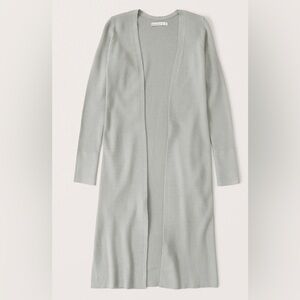 Abercrombie & Fitch Olive Green Duster Open Cardigan